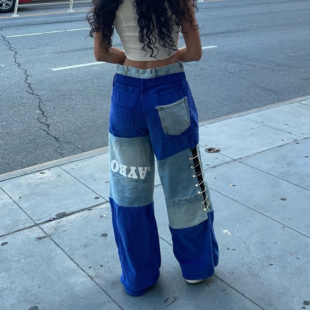 Rework jeans, size 27”, one of a kind